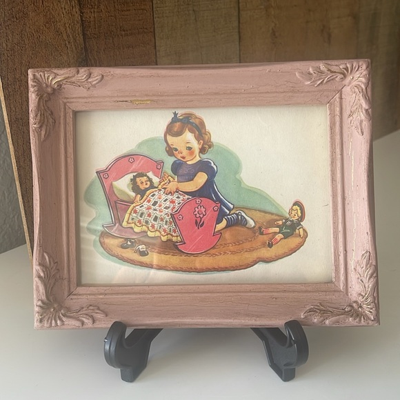 Upcycled Vintage frames with vintage children’s prints - Picture 3 of 15